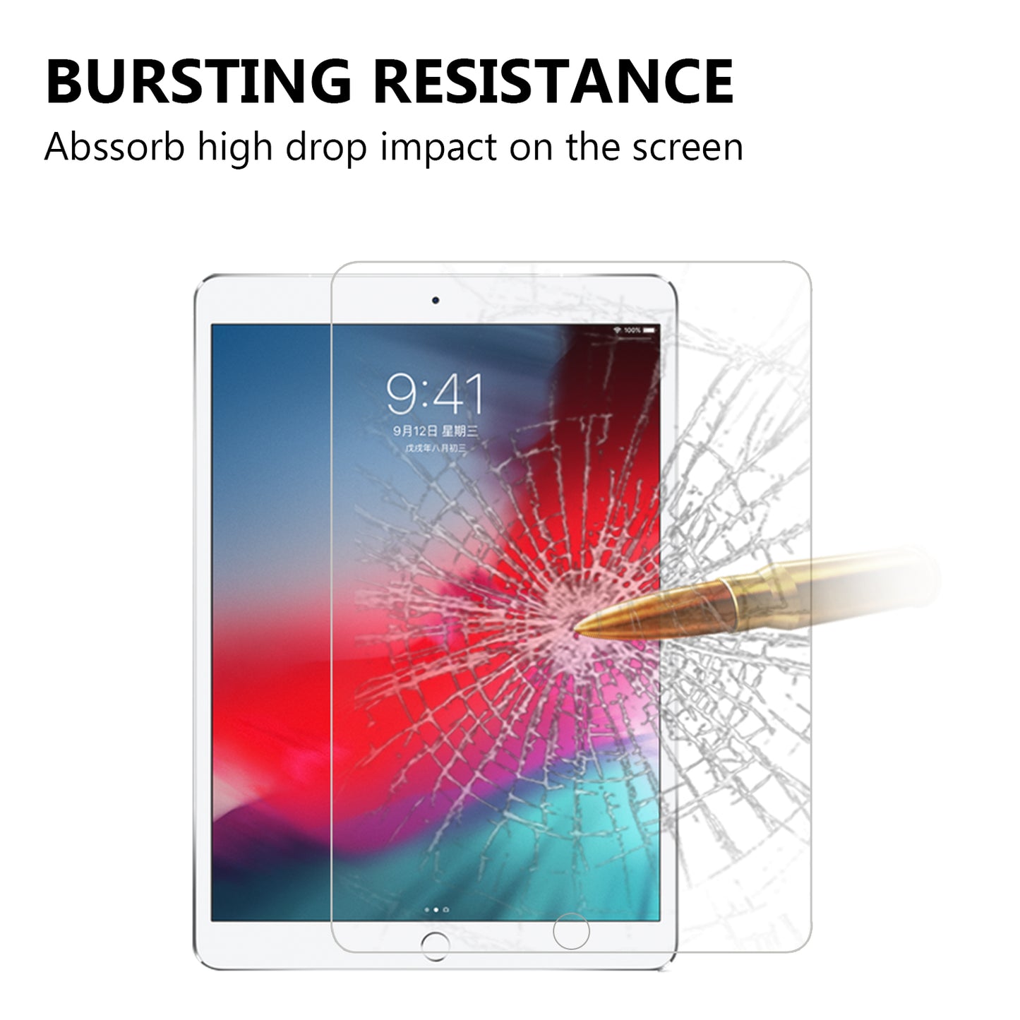 0.25mm Arc Edge 9H Tempered Glass Full Screen Guard Film for iPad Air 10.5 (2019) / Pro 10.5-inch (2017)