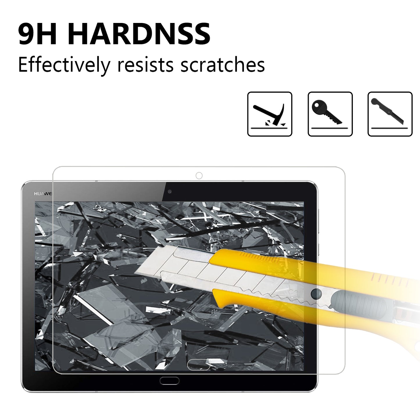 0.25mm Arc Edge 9H Tempered Glass Full Screen Protector for Huawei MediaPad M3 Lite 10