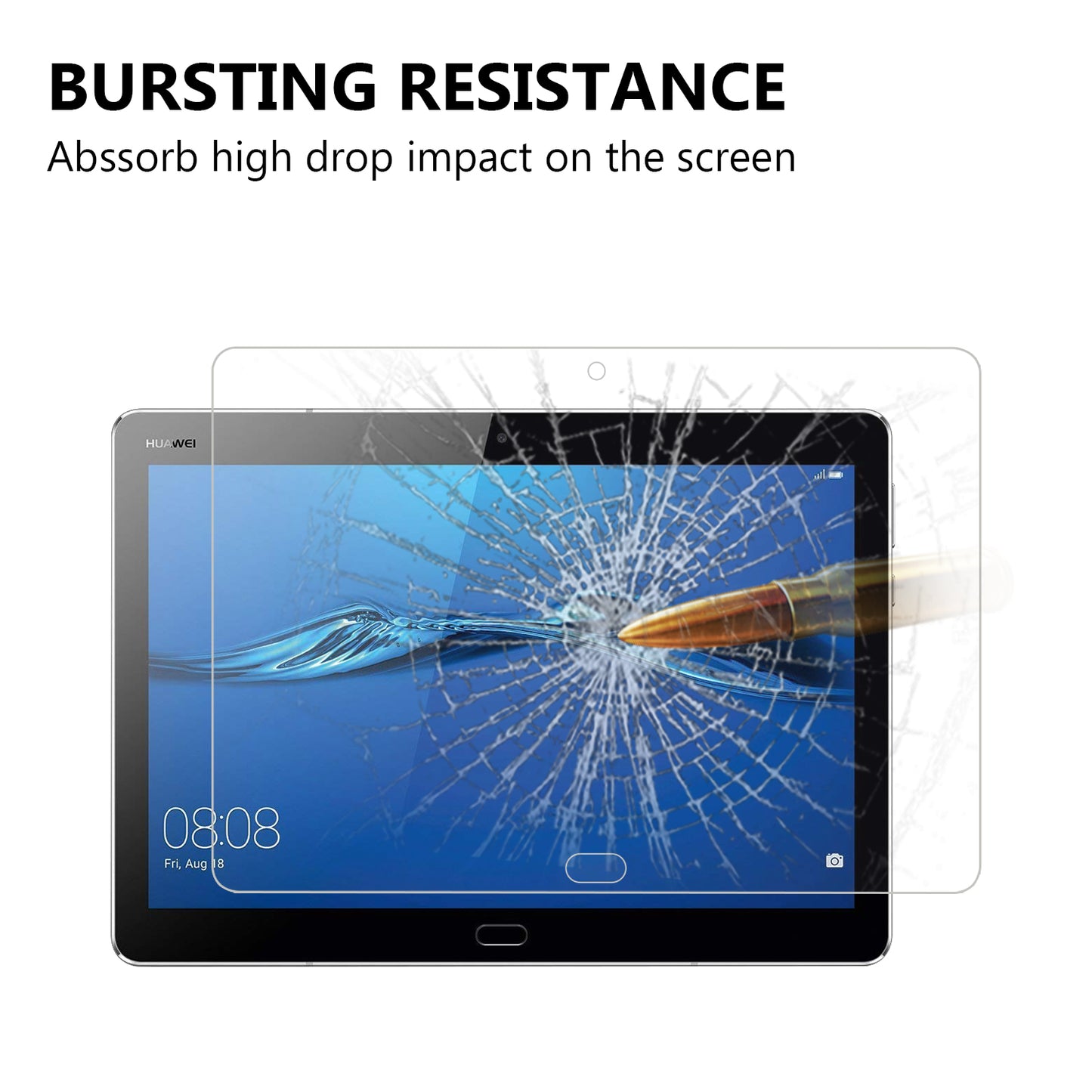 0.25mm Arc Edge 9H Tempered Glass Full Screen Protector for Huawei MediaPad M3 Lite 10