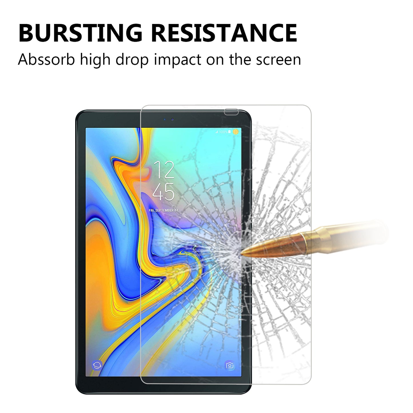 0.25mm Arc Edge 9H Full Screen Coverage Tempered Glass Protector for Samsung Galaxy Tab A 10.5 (2018) T590 T595