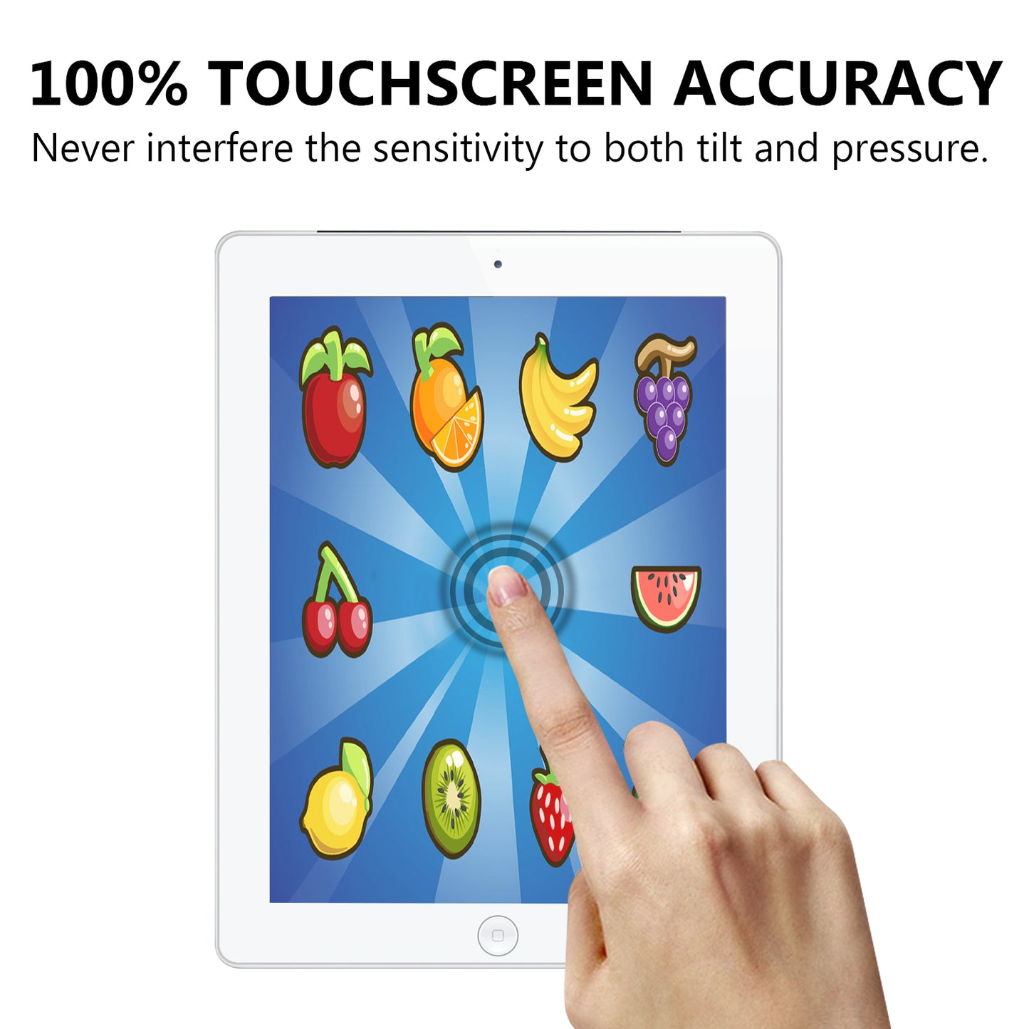 0.25mm Arc Edge 9H Full Screen Covering Tempered Glass Protection Guard Film for iPad 4/3/2