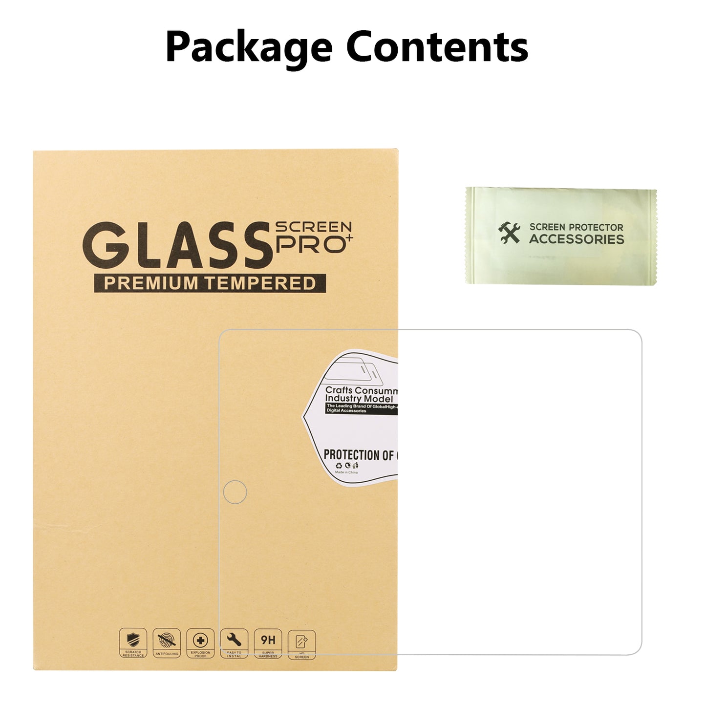 0.25mm Arc Edge 9H Full Screen Covering Tempered Glass Protection Guard Film for iPad 4/3/2