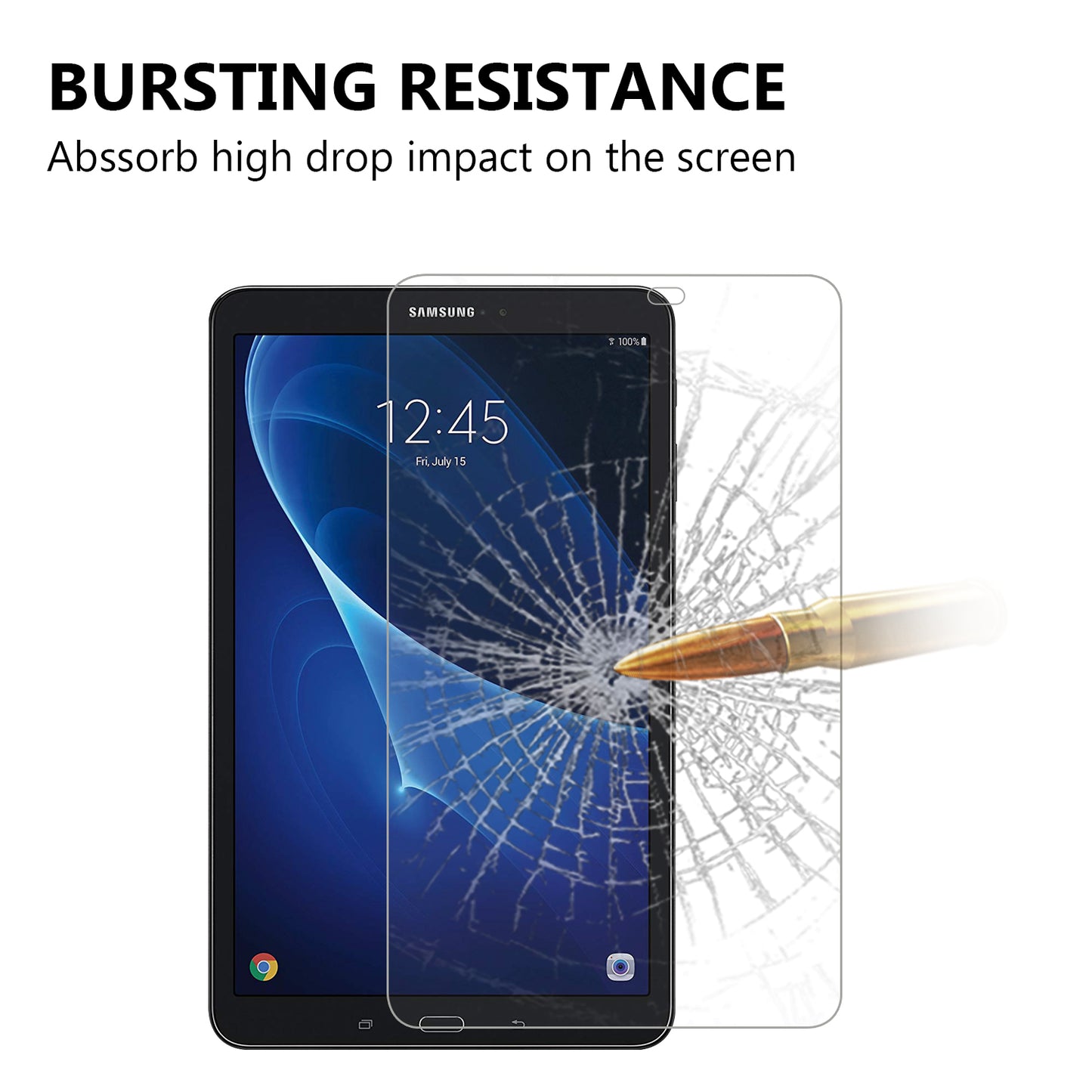 0.25mm Arc Edge 9H Full Screen Covering Tempered Glass Protection Film for Samsung Galaxy Tab A 10.1 (2016) T580