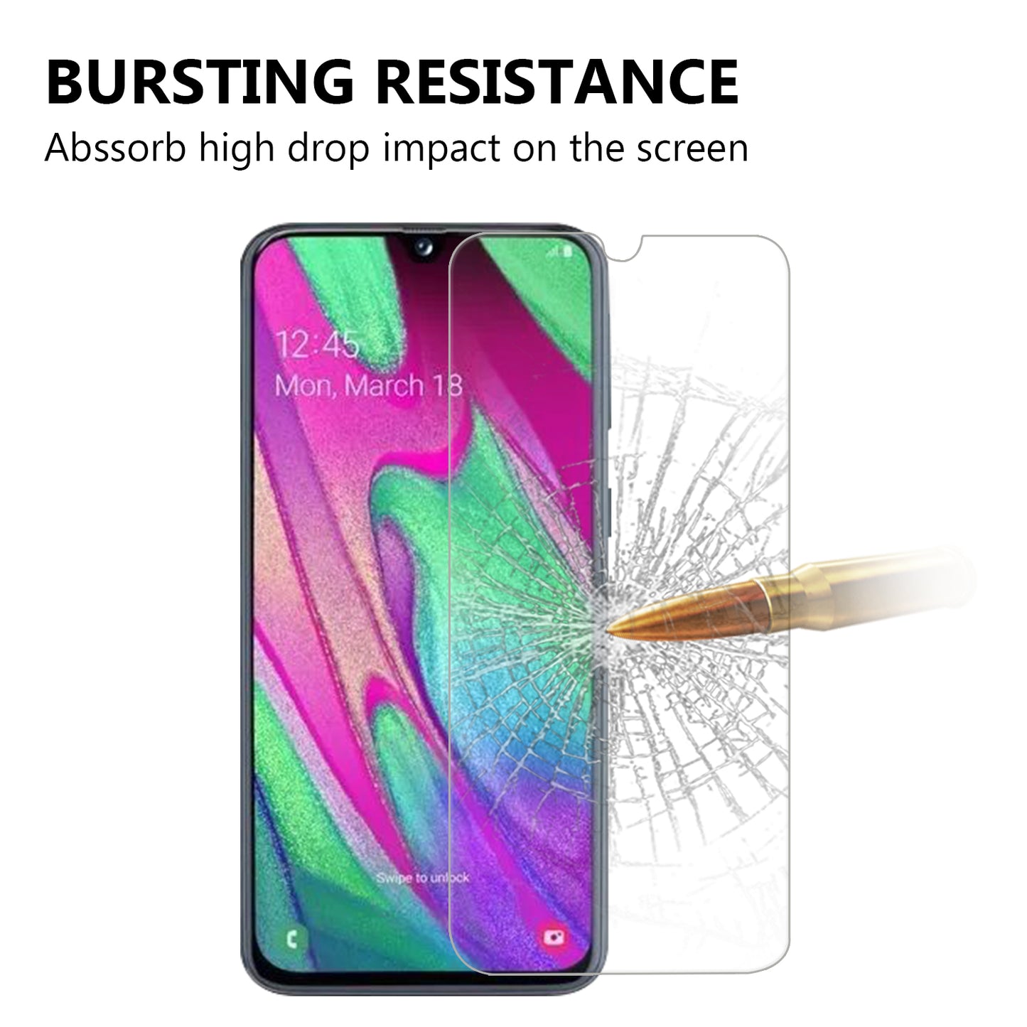 0.25mm Arc Edge 9H Tempered Glass Shield Anti-explosion for Samsung Galaxy A70