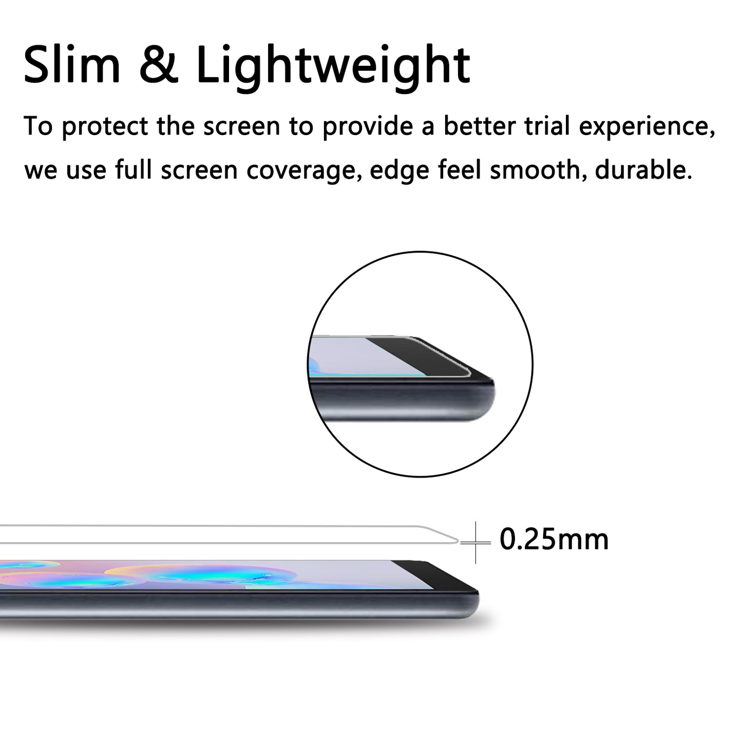 0.25mm 9H Full Size Tempered Glass Screen Protective Cover (Arc Edge) for Samsung Galaxy Tab S6