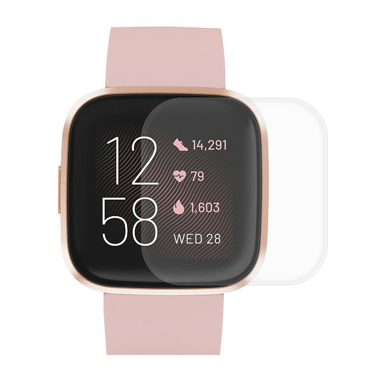 HAT PRINCE Full Coverage Soft TPU Screen Protective Film for Fitbit Versa 2