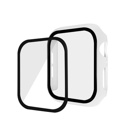 HAT PRINCE For Apple Watch Series 4 / 5 / 6 / SE / SE (2022) 40mm PC Frame + Tempered Glass Protector Watch Case