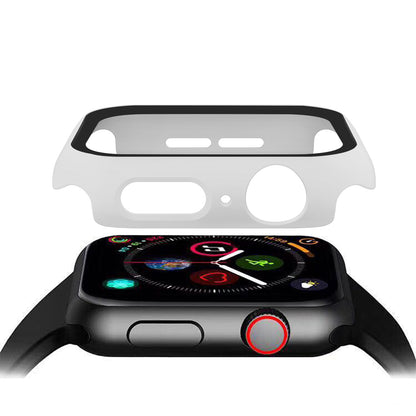 HAT PRINCE For Apple Watch Series 4 / 5 / 6 / SE / SE (2022) 40mm PC Frame + Tempered Glass Protector Watch Case