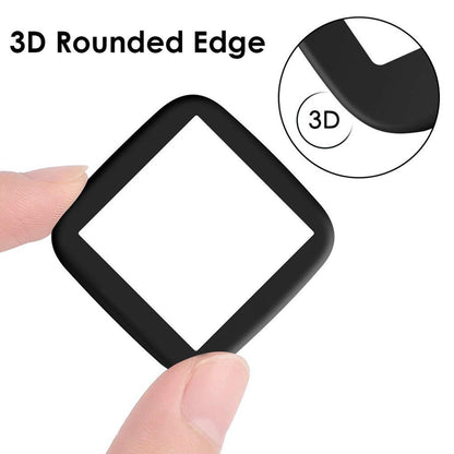 HAT PRINCE Full Coverage TPU Edge + PMMA Glass Screen Protector for Fitbit Versa 2 (2019)