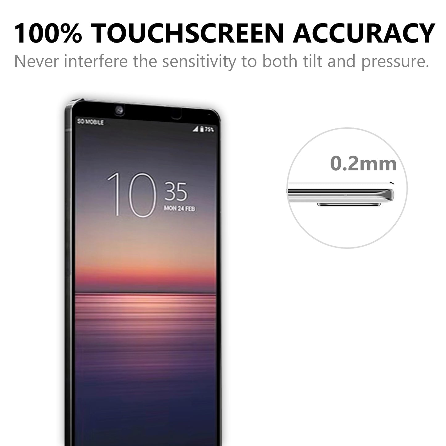 Full Screen Tempered Glass Screen Film for Sony Xperia 1 II