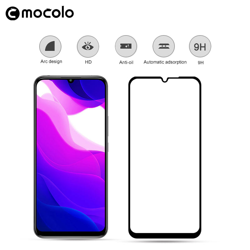 MOCOLO Silk Printing Anti-explosion Tempered Glass Full Screen Film [Full Glue] for Xiaomi Mi 10 Lite 5G