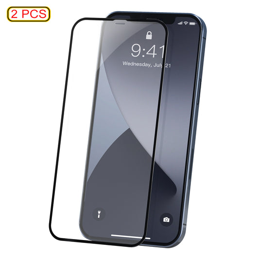 BASEUS 2 PCS 0.23mm Full Screen Coverage Curved Tempered Glass Films for iPhone 12 5.4 inch