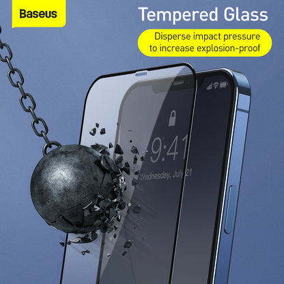 BASEUS 2PCS/Set 0.25mm Full Coverage Tempered Glass Screen Protector for iPhone 12 mini