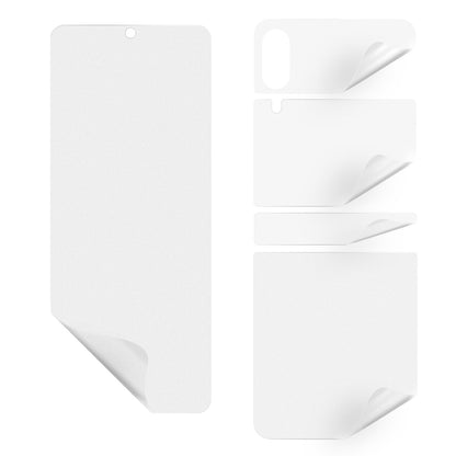 1 Set Anti-fingerprint Matte Full Cover TPU Screen Protector + Phone Back Cover Film for Samsung Galaxy Z Flip3 5G