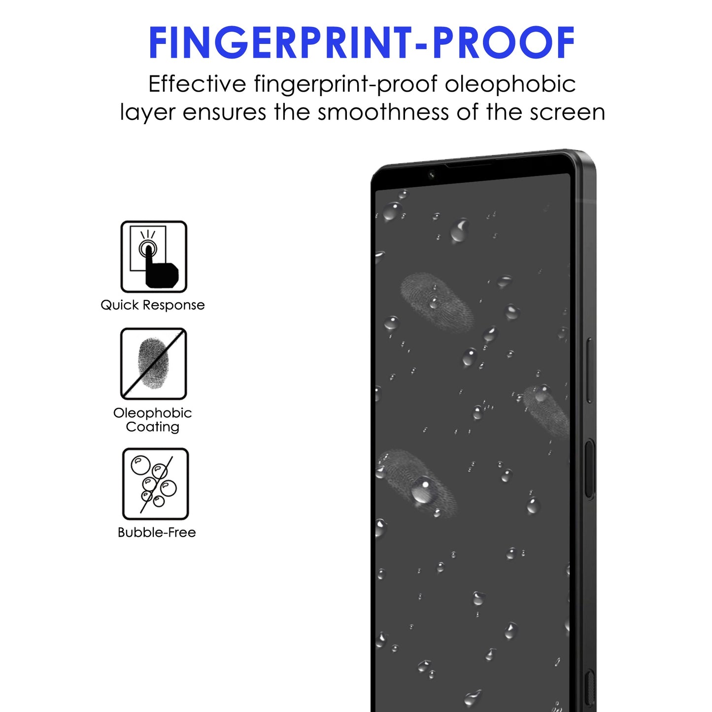 For Sony Xperia 1 IV AGC Tempered Glass Film Anti-explosion Black Edge Full Glue Full Screen Protector