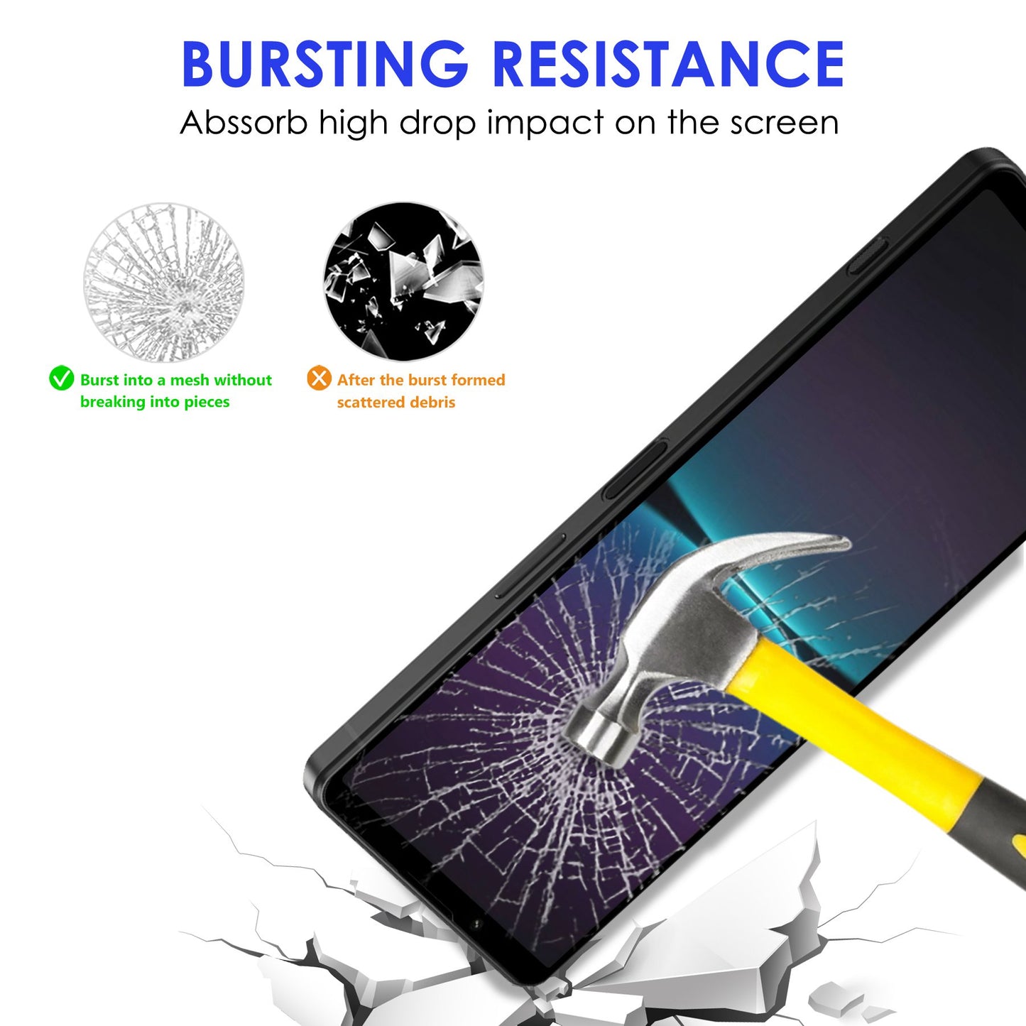 For Sony Xperia 1 IV AGC Tempered Glass Film Anti-explosion Black Edge Full Glue Full Screen Protector