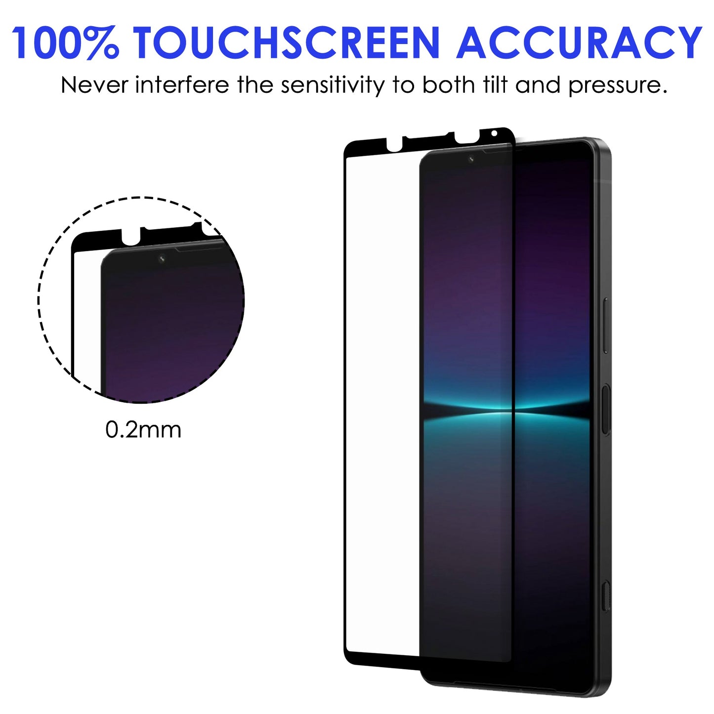 For Sony Xperia 1 IV AGC Tempered Glass Film Anti-explosion Black Edge Full Glue Full Screen Protector