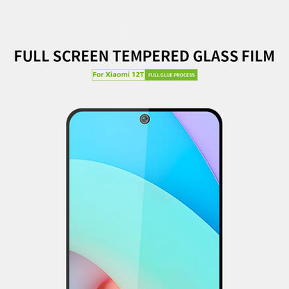 PINWUYO JK Tempered Glass Film Series-2 for Xiaomi 12T 5G / Redmi K50 Ultra 5G / 12T Pro 5G Anti-explosion Sensitive Touch Full Glue Full Screen Protector