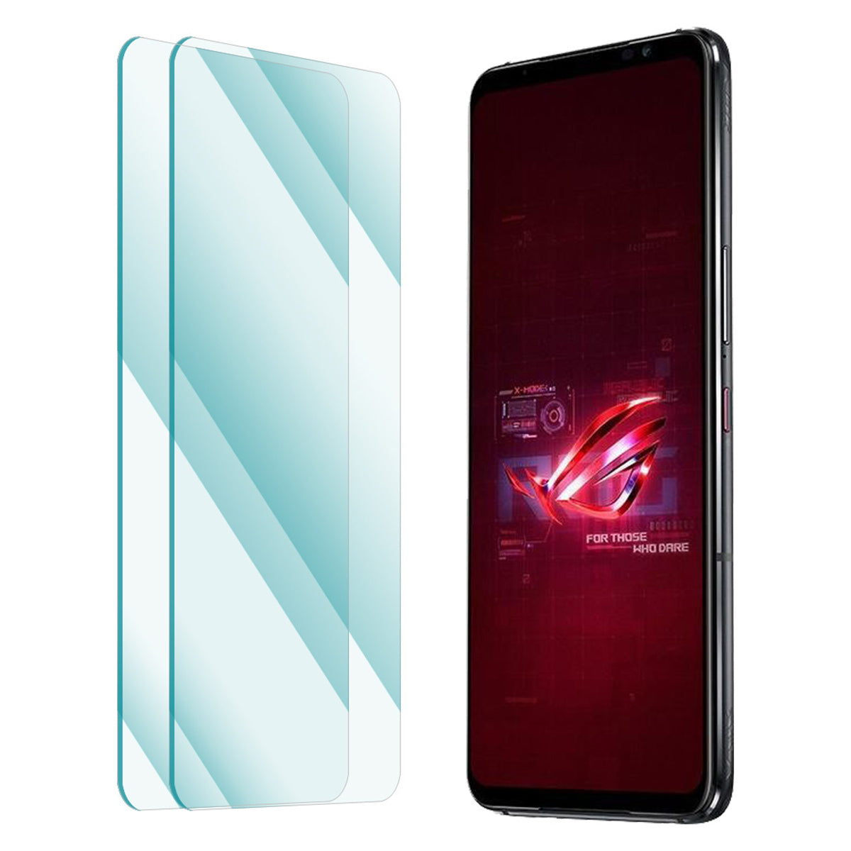 ENKAY HAT PRINCE 2Pcs / Pack for Asus ROG Phone 6 5G / 6D 5G / 6 Pro 5G 2.5D Arc Edge Tempered Glass Screen Protector 0.26mm 9H Full Glue HD Clear Film