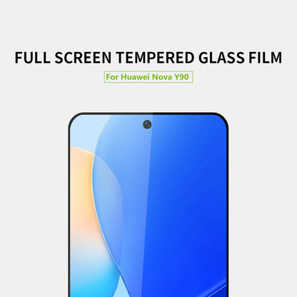 MOFI JK Tempered Glass Film Series-1 for Huawei nova Y90 4G Full Glue Screen Protector Full Coverage Shatter-proof Film