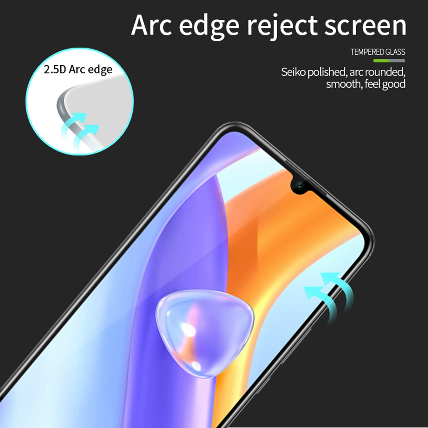 PINWUYO JK Tempered Glass Film Series-2 for ZTE Blade A72 High Aluminum-silicon Glass Full Glue Full Covering Screen Protector