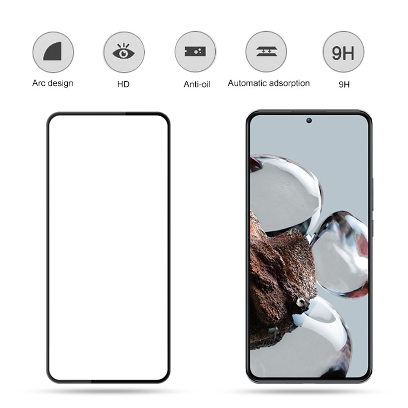 MOCOLO For Xiaomi 12T 5G / Redmi K50 Ultra 5G Fingerprint Free Full Glue Silk Printing Tempered Glass Film HD Clear Secondary Hardening Screen Protector