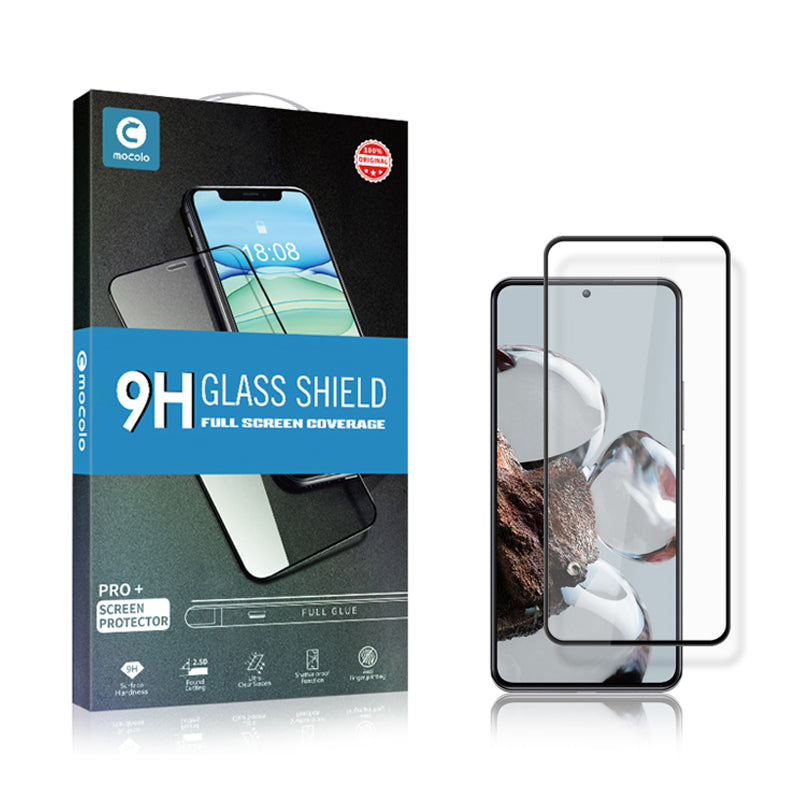 MOCOLO For Xiaomi 12T 5G / Redmi K50 Ultra 5G Fingerprint Free Full Glue Silk Printing Tempered Glass Film HD Clear Secondary Hardening Screen Protector