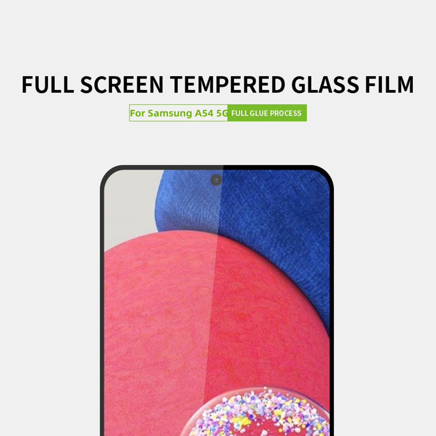 PINWUYO JK Tempered Glass Film Series-2 for Samsung Galaxy A54 5G Anti-explosion Screen Protector High Aluminum-silicon Glass Full Cover Full Glue HD Film