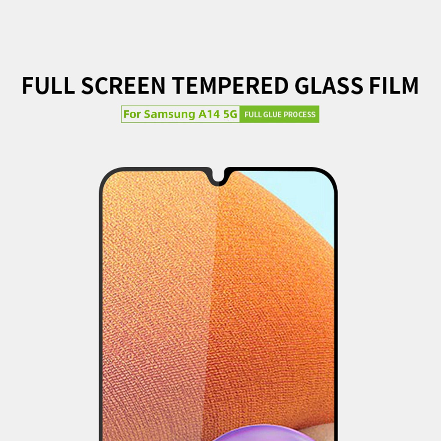 PINWUYO JK Tempered Glass Film Series-2 for Samsung Galaxy A14 5G Sensitive Touch Anti-fingerprint Screen Protector High Aluminum-silicon Glass Full Cover Full Glue Film