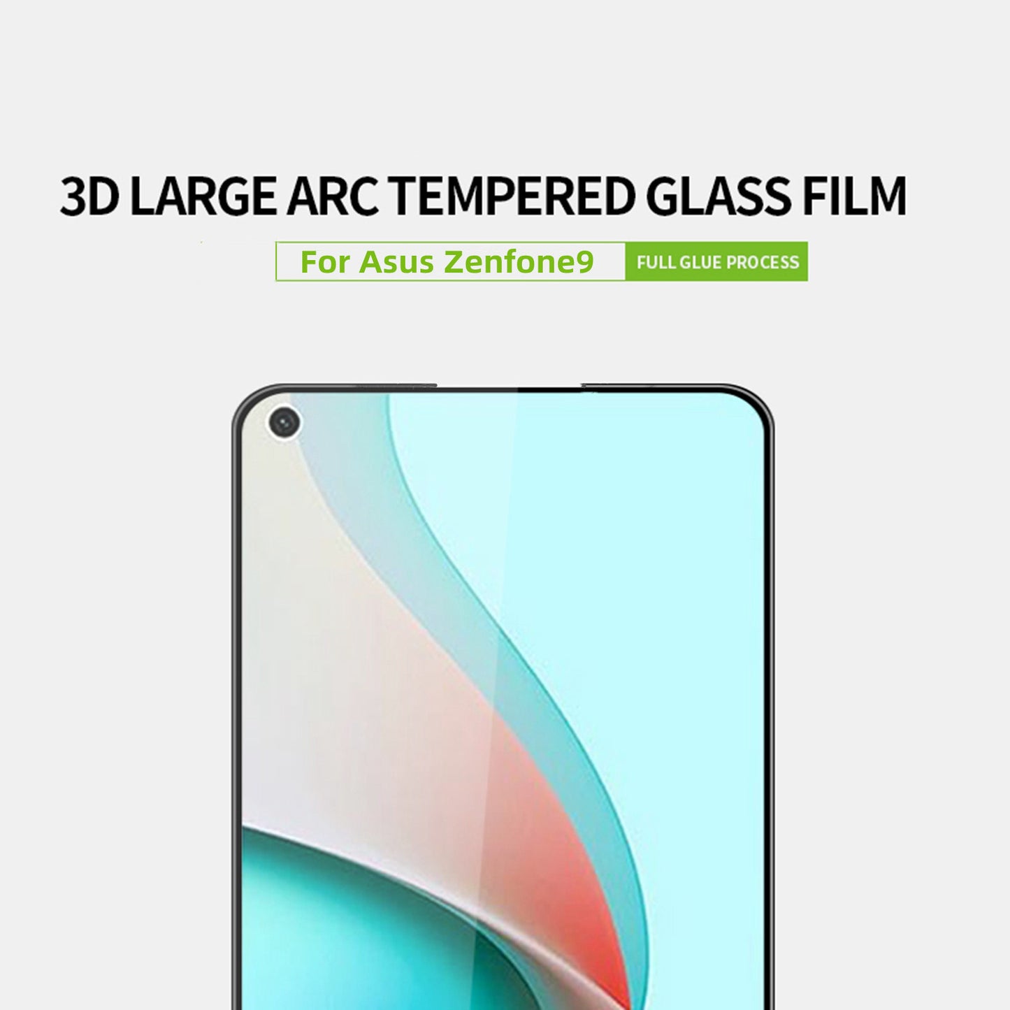 PINWUYO JK 3D Hot Bending Tempered Glass Film-2 for Asus Zenfone 9 5G Anti-fingerprint High Aluminum-silicon Glass Film Sensitive Touch Full Glue Anti-scratch Clear Screen Protector