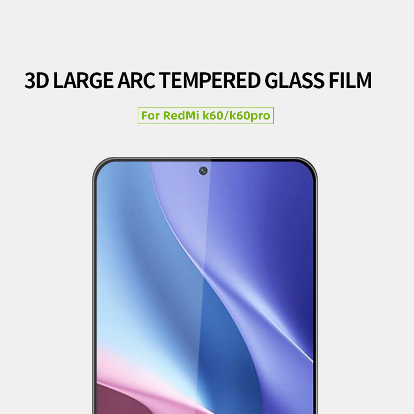 MOFI JK 3D Tempered Glass Film-1 for Xiaomi Poco F5 Pro 5G / Redmi K60 Pro 5G / K60 5G Curved High Aluminium-silicon Glass Film Full Cover Full Glue HD Clear Sensitive Touch Anti-fingerprint Screen Protector