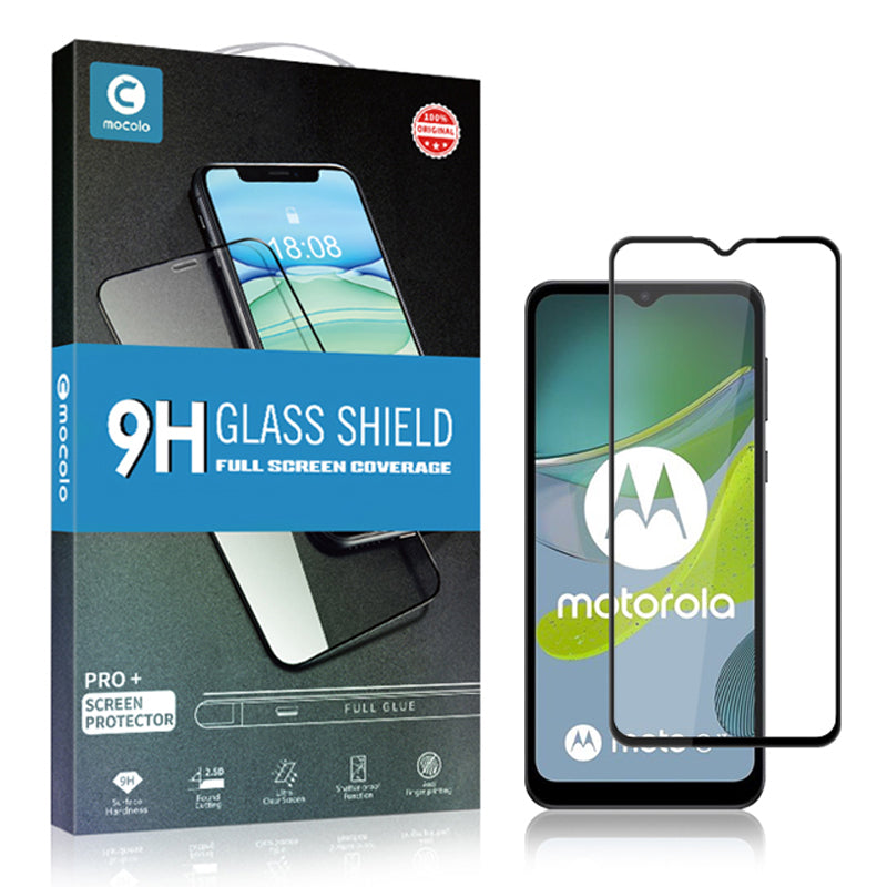 MOCOLO For Motorola Moto E13 4G (2023) Tempered Glass Full Screen Protector Secondary Hardening Silk Printing Anti-explosion Film