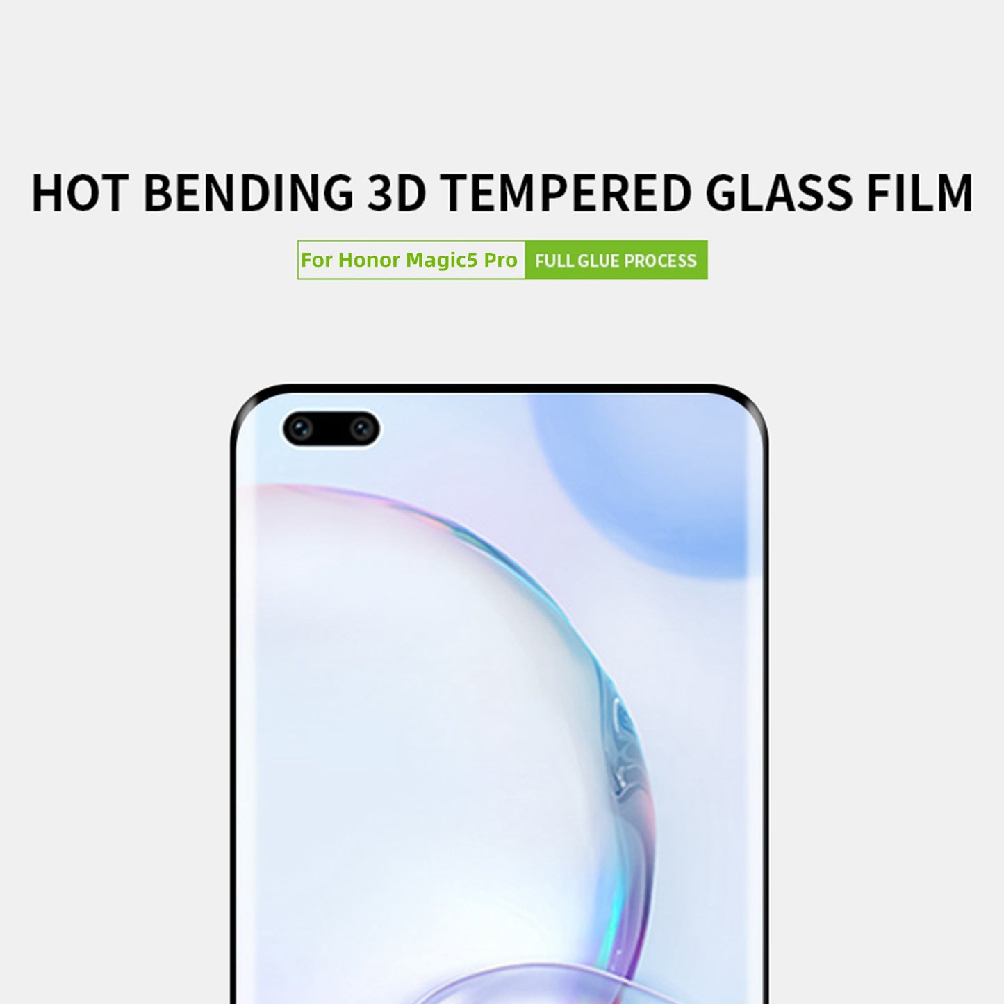 PINWUYO For Honor Magic5 Pro 3D Arc Edge Hot Bending HD Full Glue Tempered Glass Screen Protector