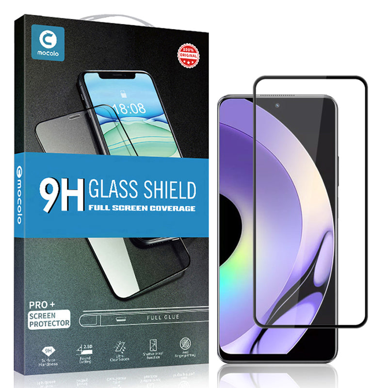 MOCOLO For Realme 10 Pro 5G Tempered Glass Screen Protector Silk Printing Secondary Hardening Shatterproof Film