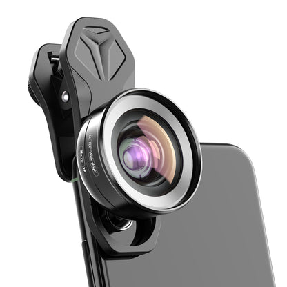 APEXEL APL-HB2IN1WM Phone Lens 2 in 1 Clip-on 10X Macro Lens + 120Â° Wide Angle Lens Kit