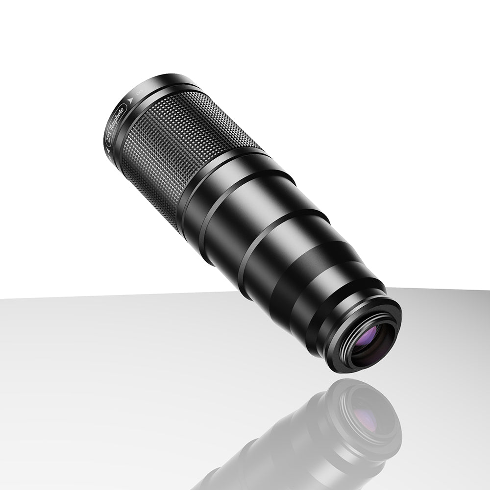 APEXEL Phone Camera Lens Kit, 22X Telephoto Lens + 120Â° Wide Angle Lens + 25X Macro Lens + 205Â° Fish Eye Lens