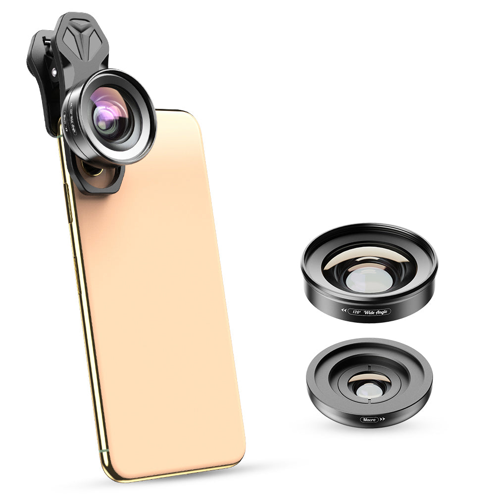 APEXEL HD Optic Camera Phone Lens 2-in-1 Wide-angle Macro Lens for Smartphones