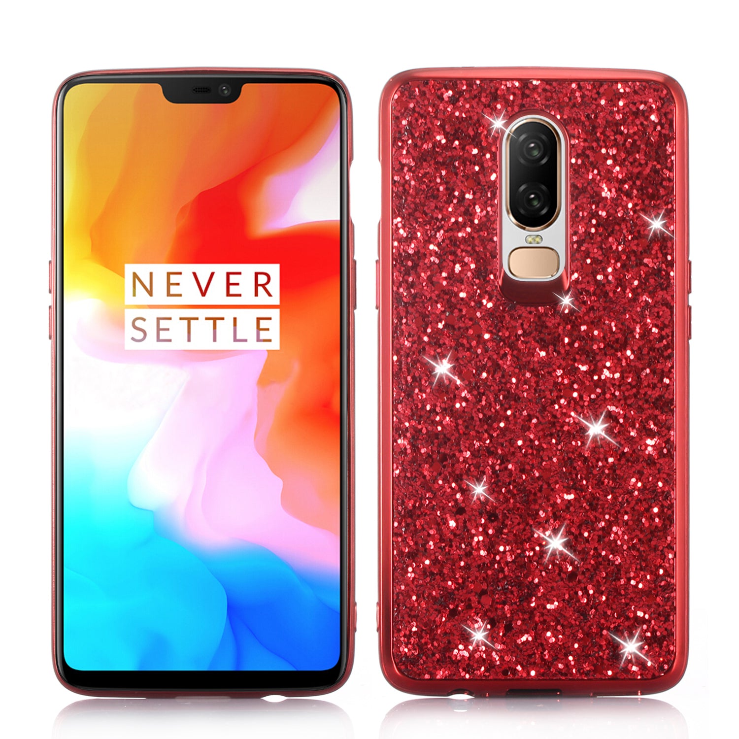 Glittery Sequins TPU Gel Phone Cover for OnePlus 6