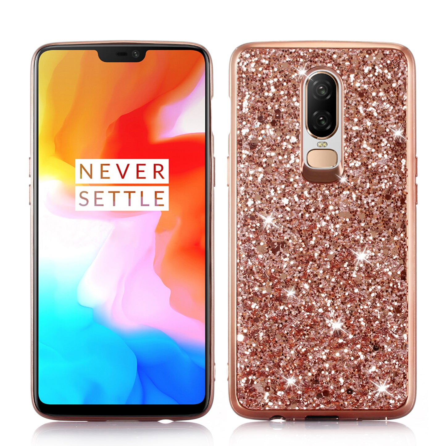 Glittery Sequins TPU Gel Phone Cover for OnePlus 6