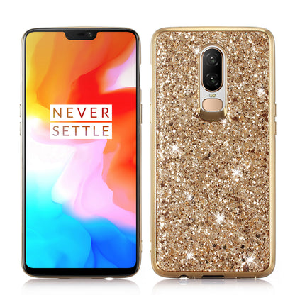 Glittery Sequins TPU Gel Phone Cover for OnePlus 6