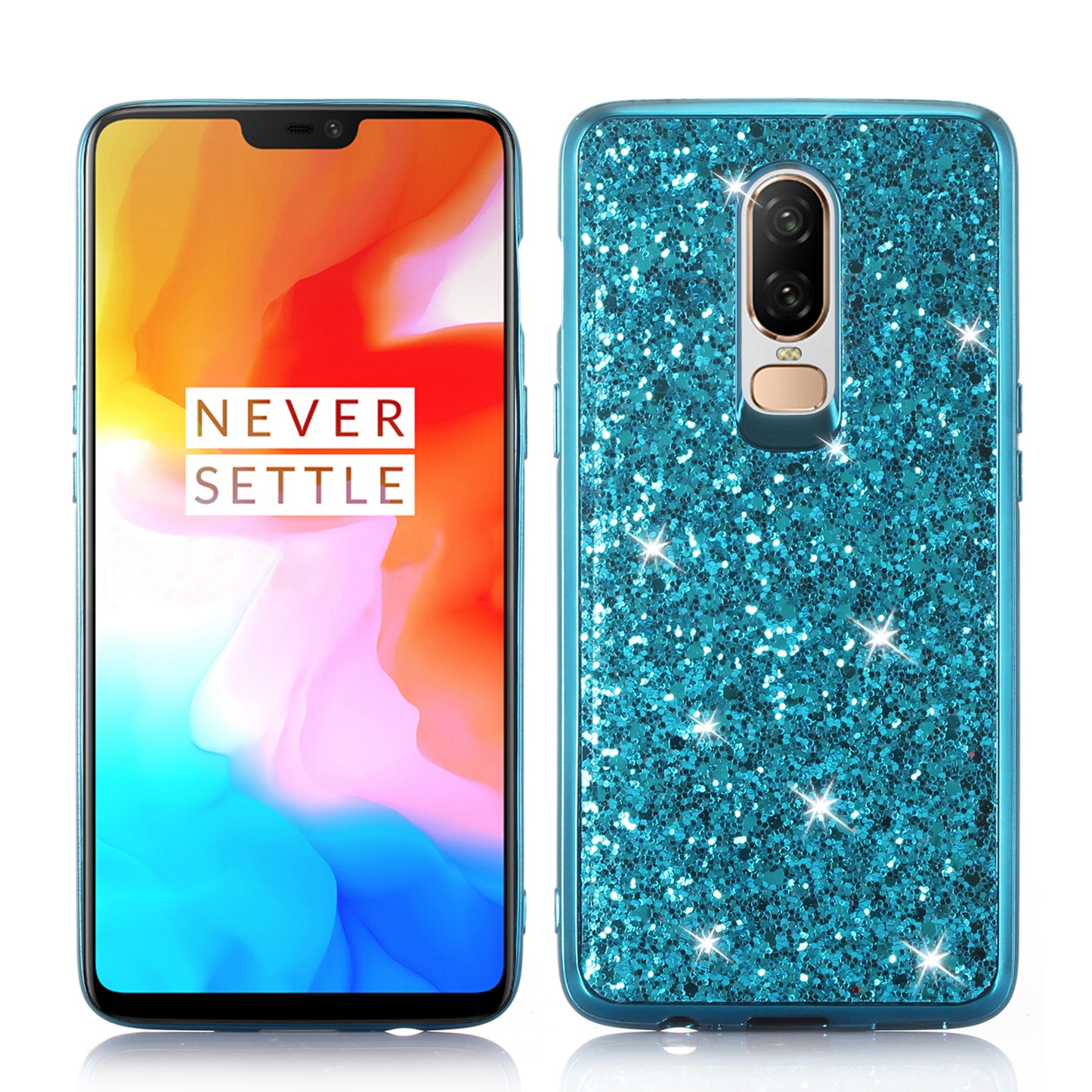 Glittery Sequins TPU Gel Phone Cover for OnePlus 6