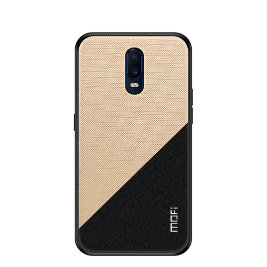 MOFI Bright Shield II Cloth Coated PC TPU Hybrid Bi-color Phone Case for OnePlus 6T