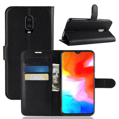 Litchi Skin PU Leather Protection Mobile Phone Case for OnePlus 6T