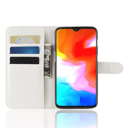 Litchi Skin PU Leather Protection Mobile Phone Case for OnePlus 6T