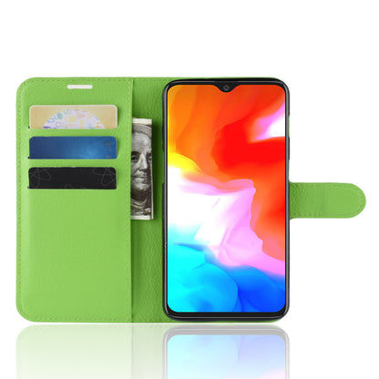 Litchi Skin PU Leather Protection Mobile Phone Case for OnePlus 6T