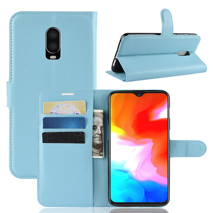 Litchi Skin PU Leather Protection Mobile Phone Case for OnePlus 6T