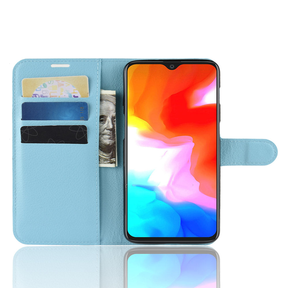 Litchi Skin PU Leather Protection Mobile Phone Case for OnePlus 6T