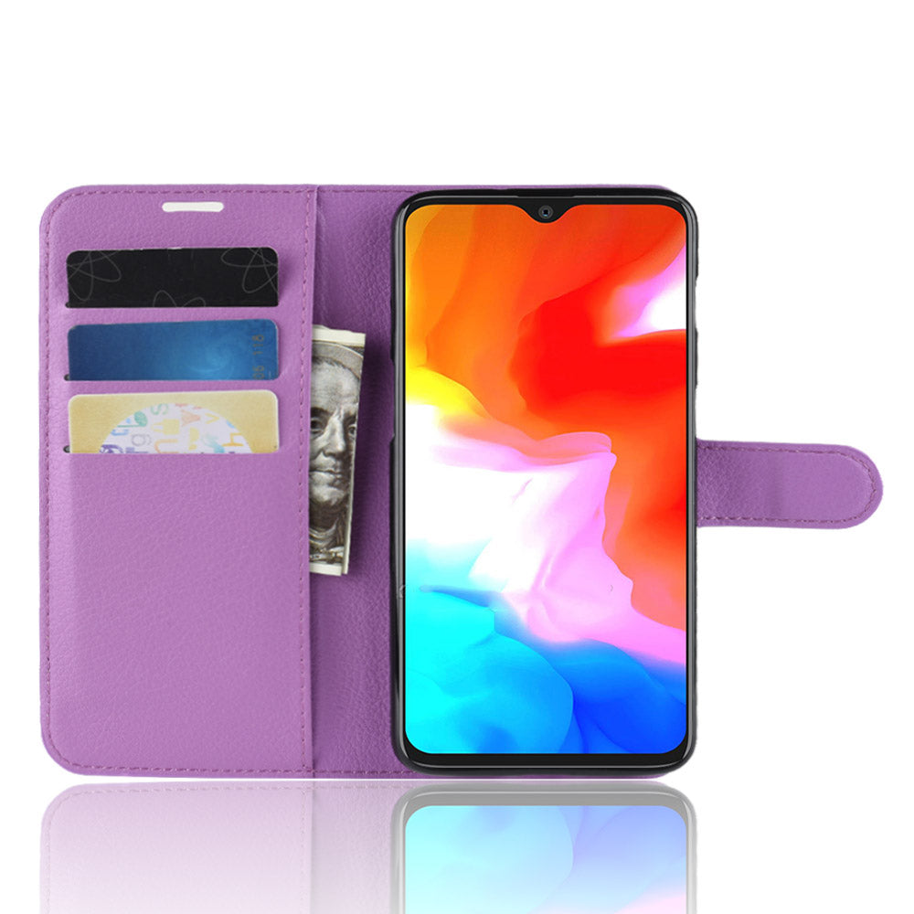 Litchi Skin PU Leather Protection Mobile Phone Case for OnePlus 6T