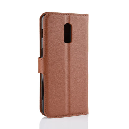 Litchi Skin PU Leather Protection Mobile Phone Case for OnePlus 6T