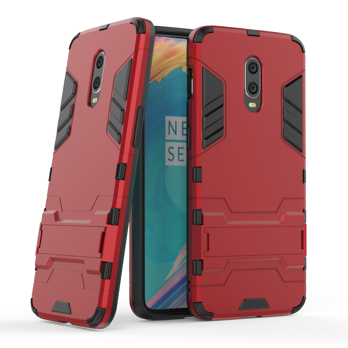 Cool Guard PC TPU Hybrid Case with Kickstand for OnePlus 6T